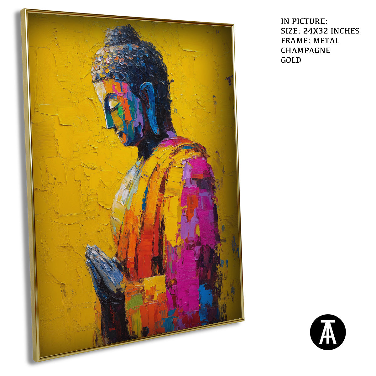 Artwork in Light Brown Frame