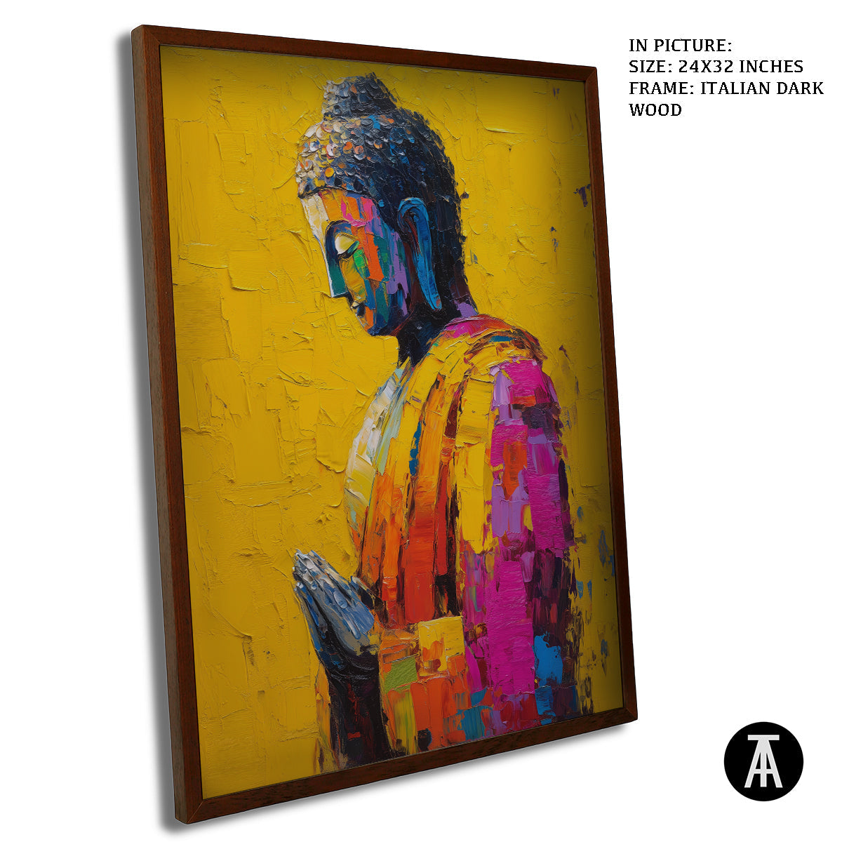 Artwork in Dark Wood Frame