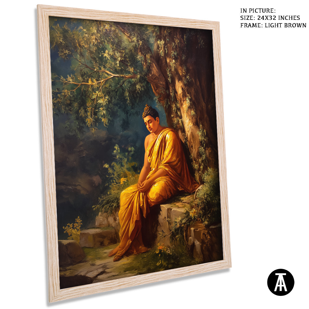 Artwork in Dark Brown Frame