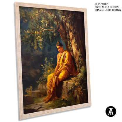 Artwork in Dark Brown Frame