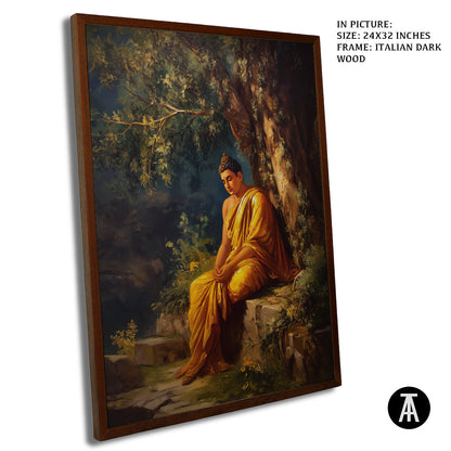 Artwork in Dark Wood Frame