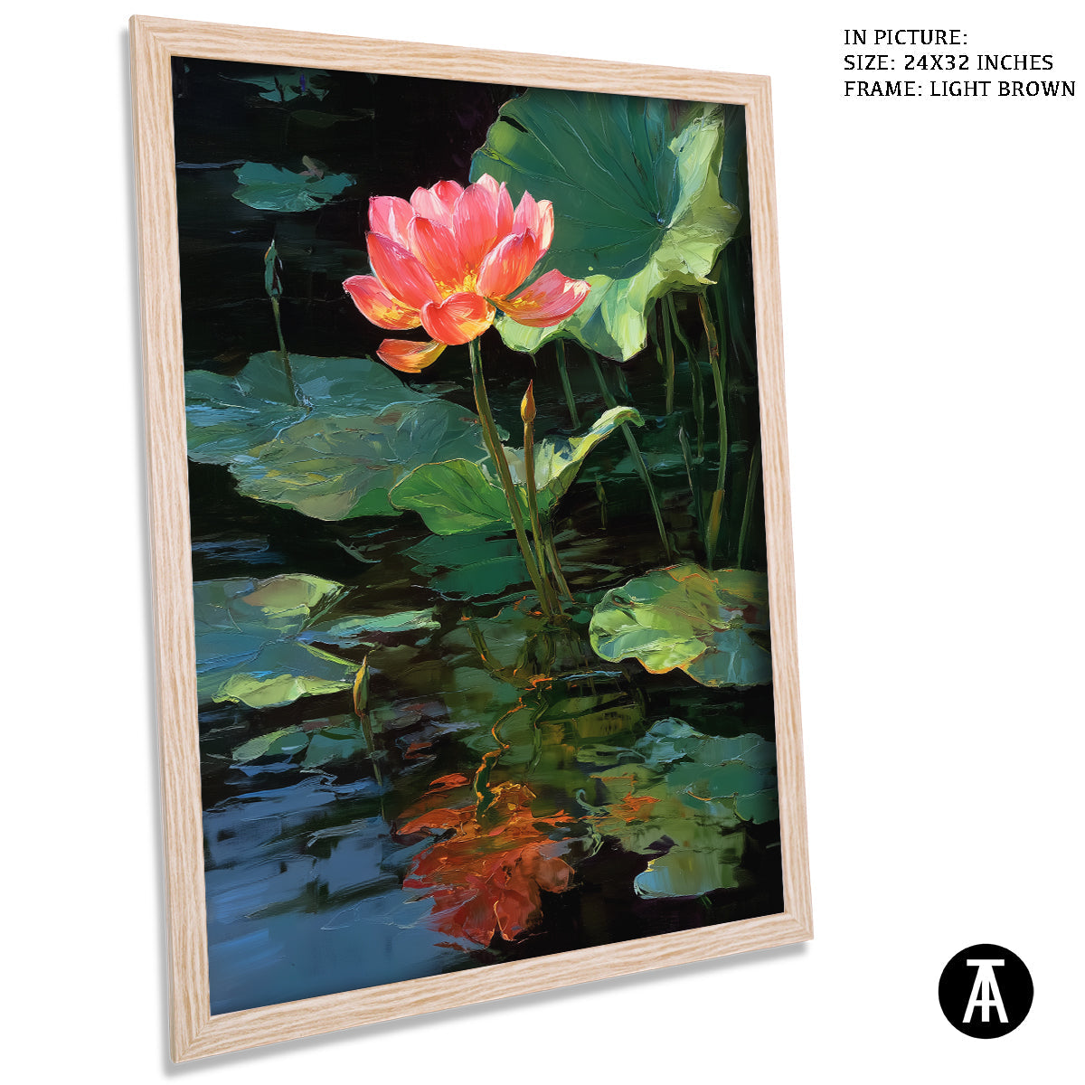 Artwork in Dark Brown Frame