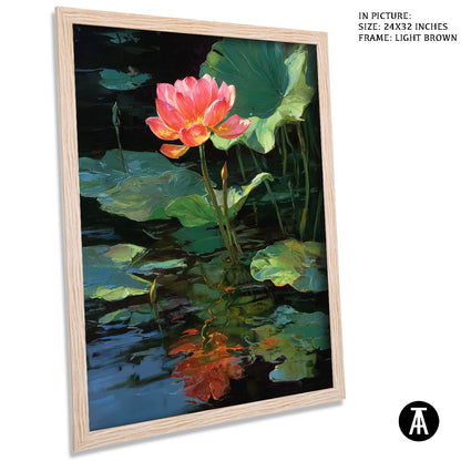 Artwork in Dark Brown Frame