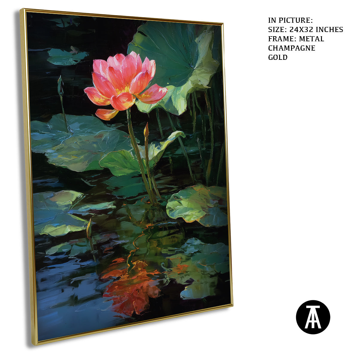 Artwork in Light Brown Frame