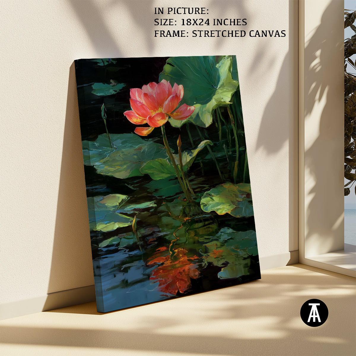 Artwork in Natural Wood Frame