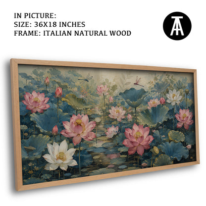 Artwork in Natural Wood Frame