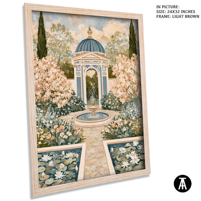 Artwork in Light Brown Frame