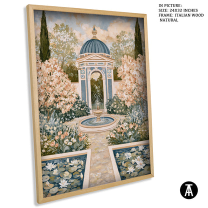 Artwork in Natural Wood Frame