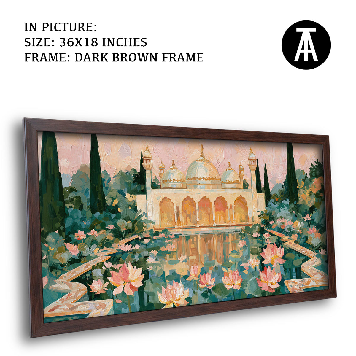 Artwork in Dark Brown Frame