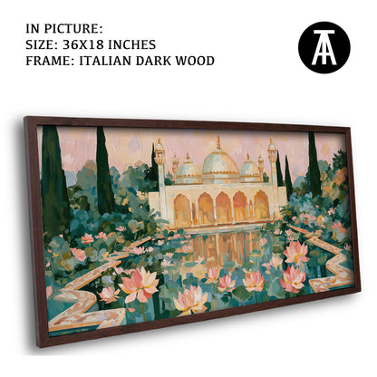 Artwork in Dark Wood Frame
