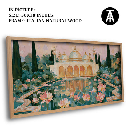 Artwork in Natural Wood Frame