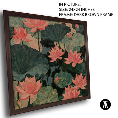 Artwork in Dark Brown Frame
