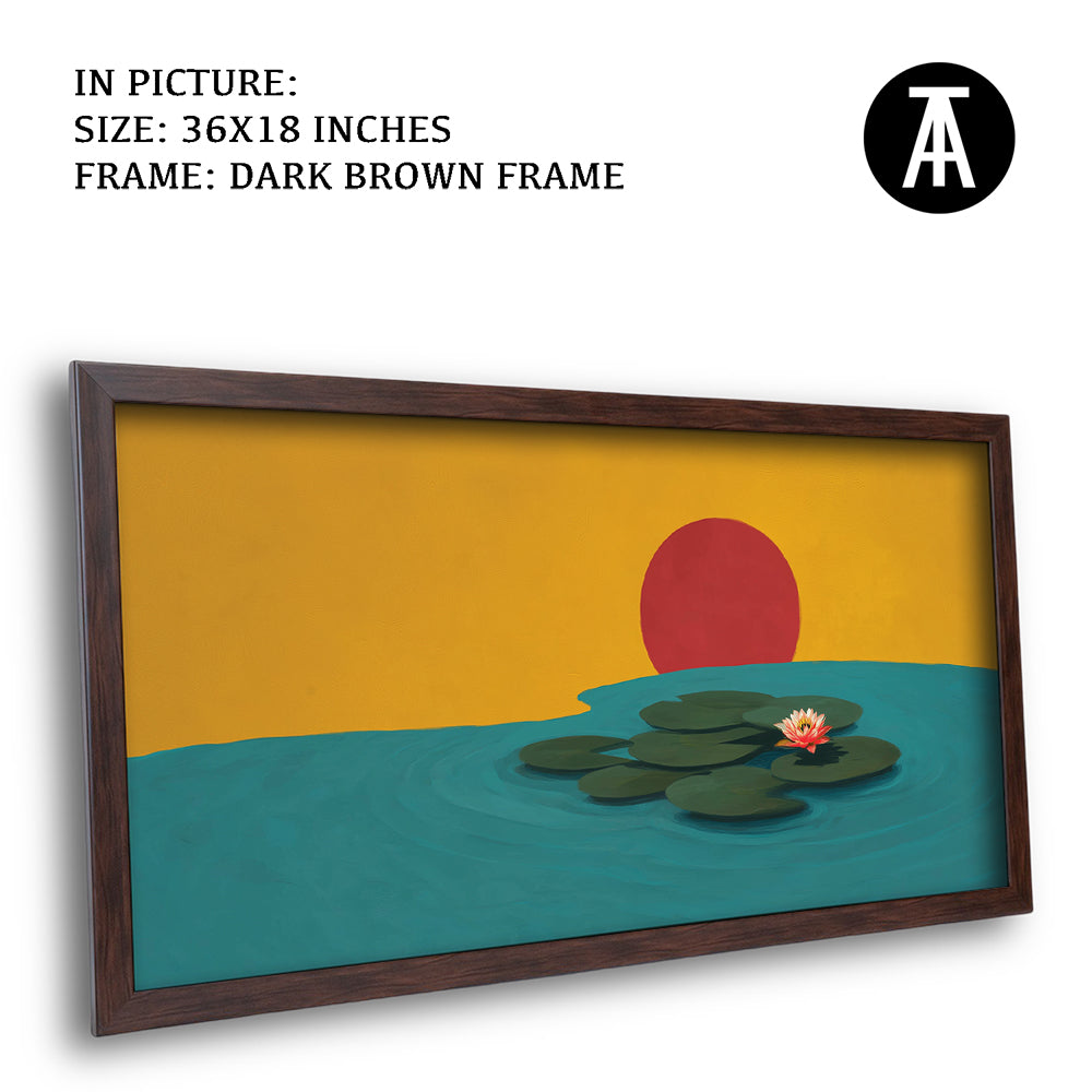 Artwork in Dark Brown Frame