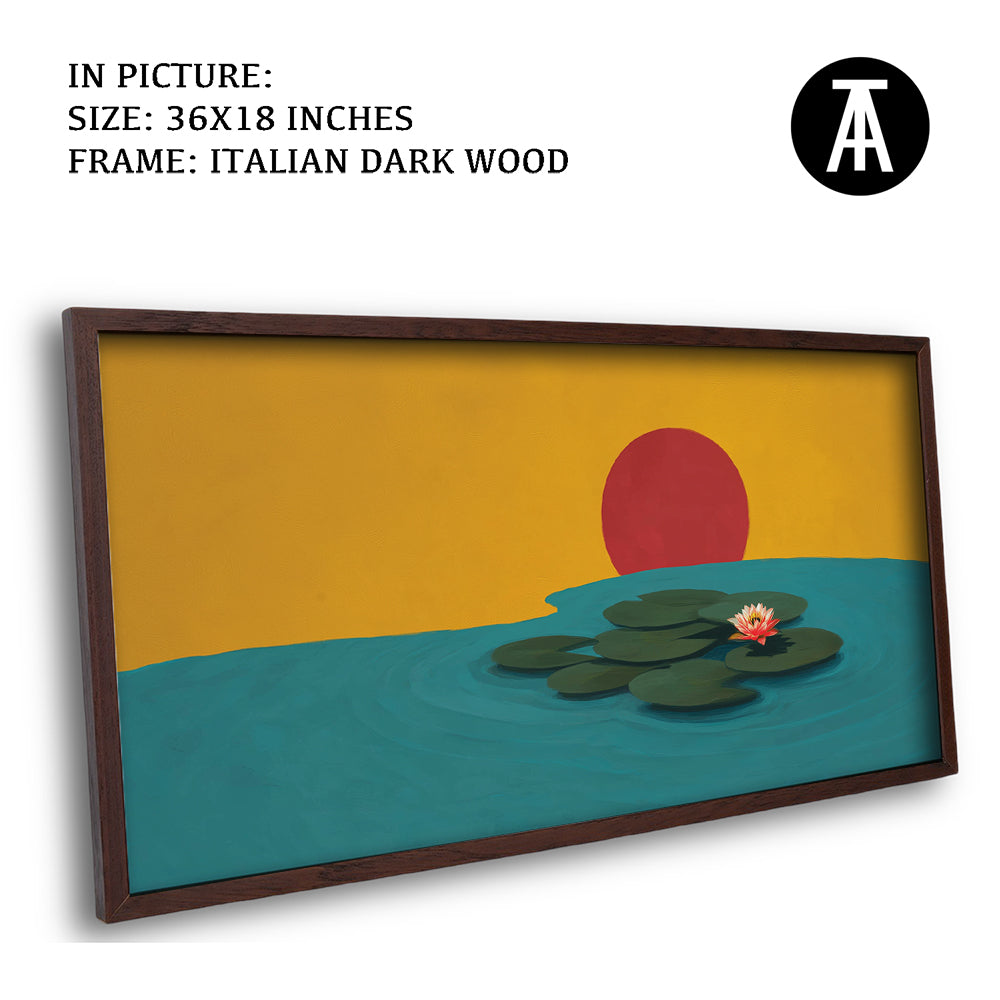 Artwork in Dark Wood Frame