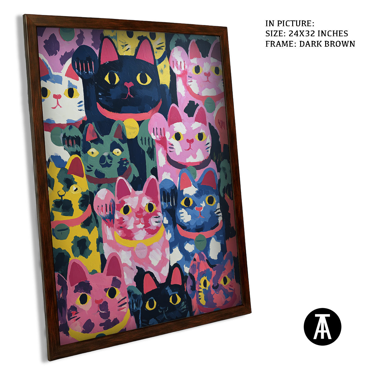 Artwork in Metal Champagne Gold Frame