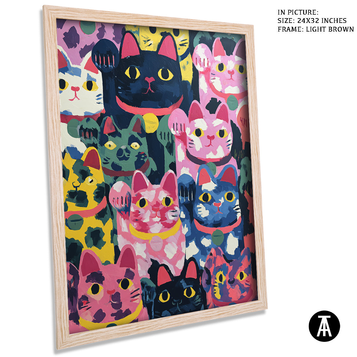 Artwork in Dark Brown Frame