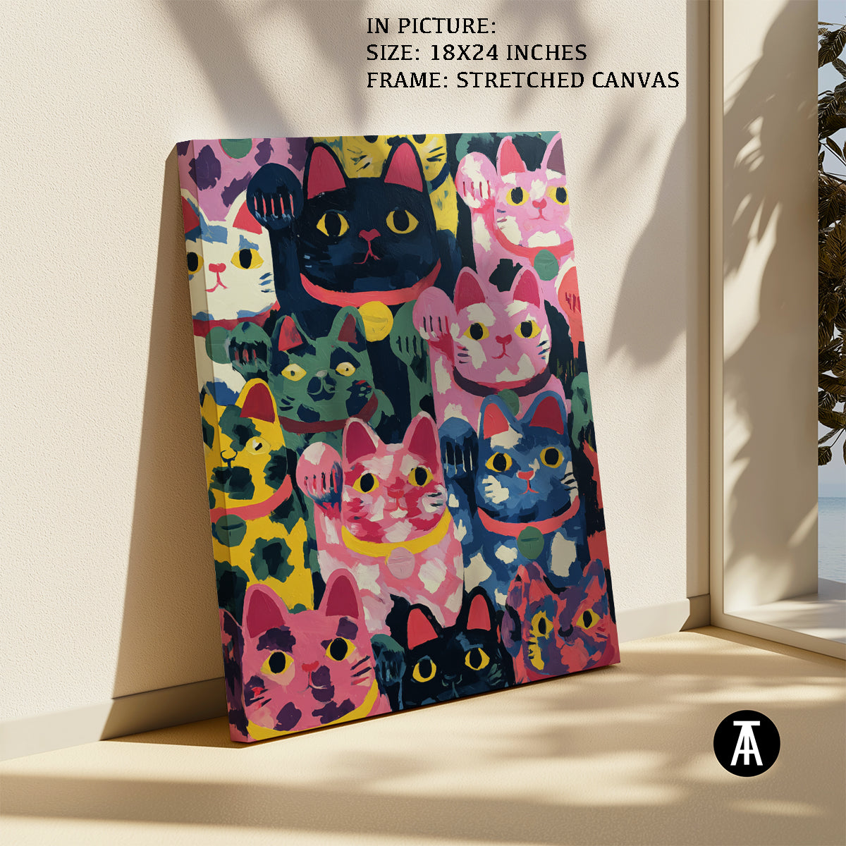 Artwork in Natural Wood Frame