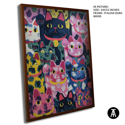 Artwork in Dark Wood Frame