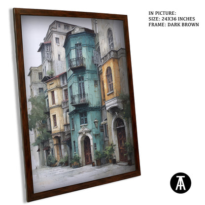 Artwork in Dark Brown Frame