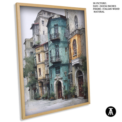 Artwork in Natural Wood Frame