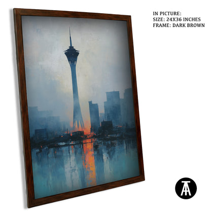 Artwork in Dark Brown Frame