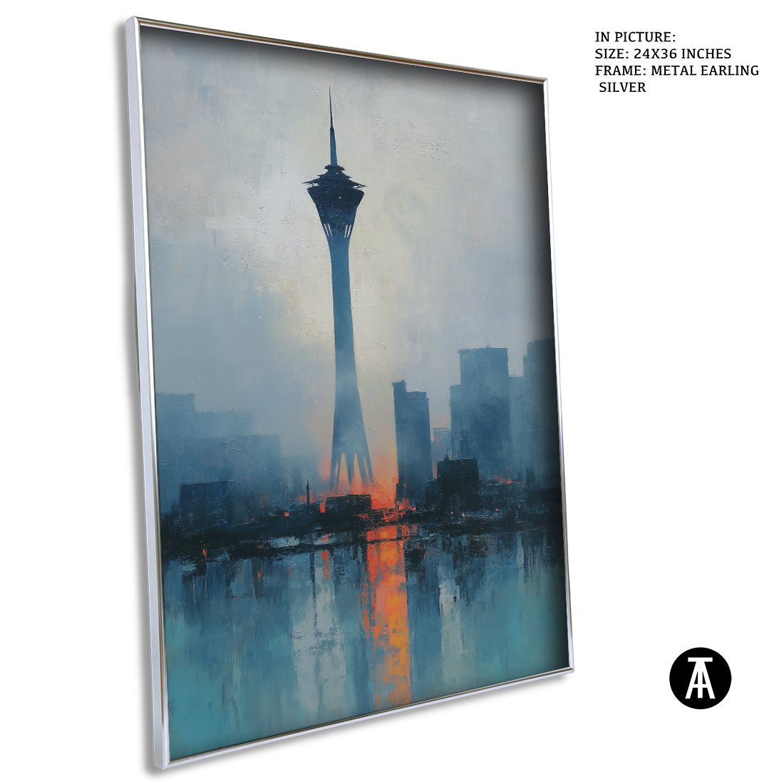 Artwork in Metal Earling Silver Frame