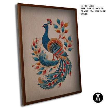 Artwork in Dark Wood Frame