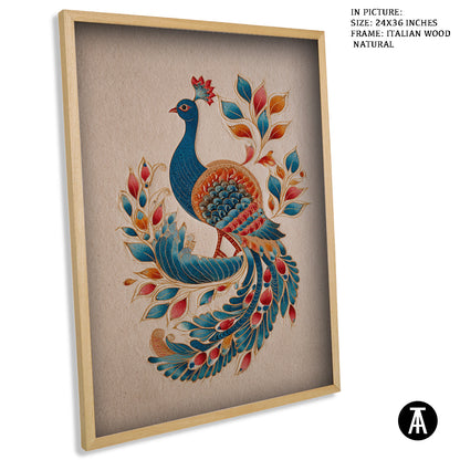 Artwork in Natural Wood Frame