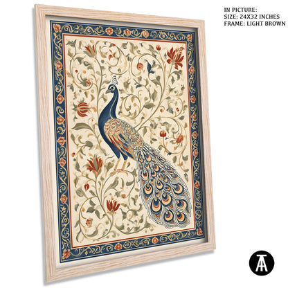 Artwork in Light Brown Frame