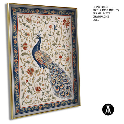 Artwork in Metal Champagne Gold Frame