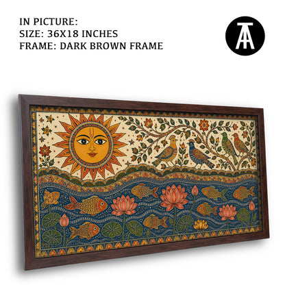 Artwork in Dark Brown Frame