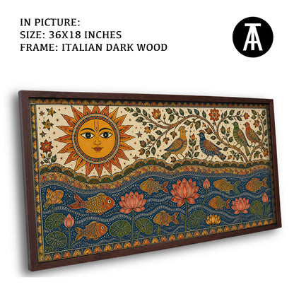 Artwork in Dark Wood Frame