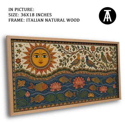 Artwork in Natural Wood Frame