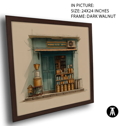 Artwork in Dark Walnut Frame