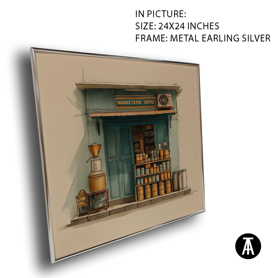 Artwork in Metal Earling Silver Frame