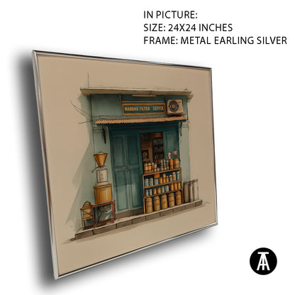 Artwork in Metal Earling Silver Frame