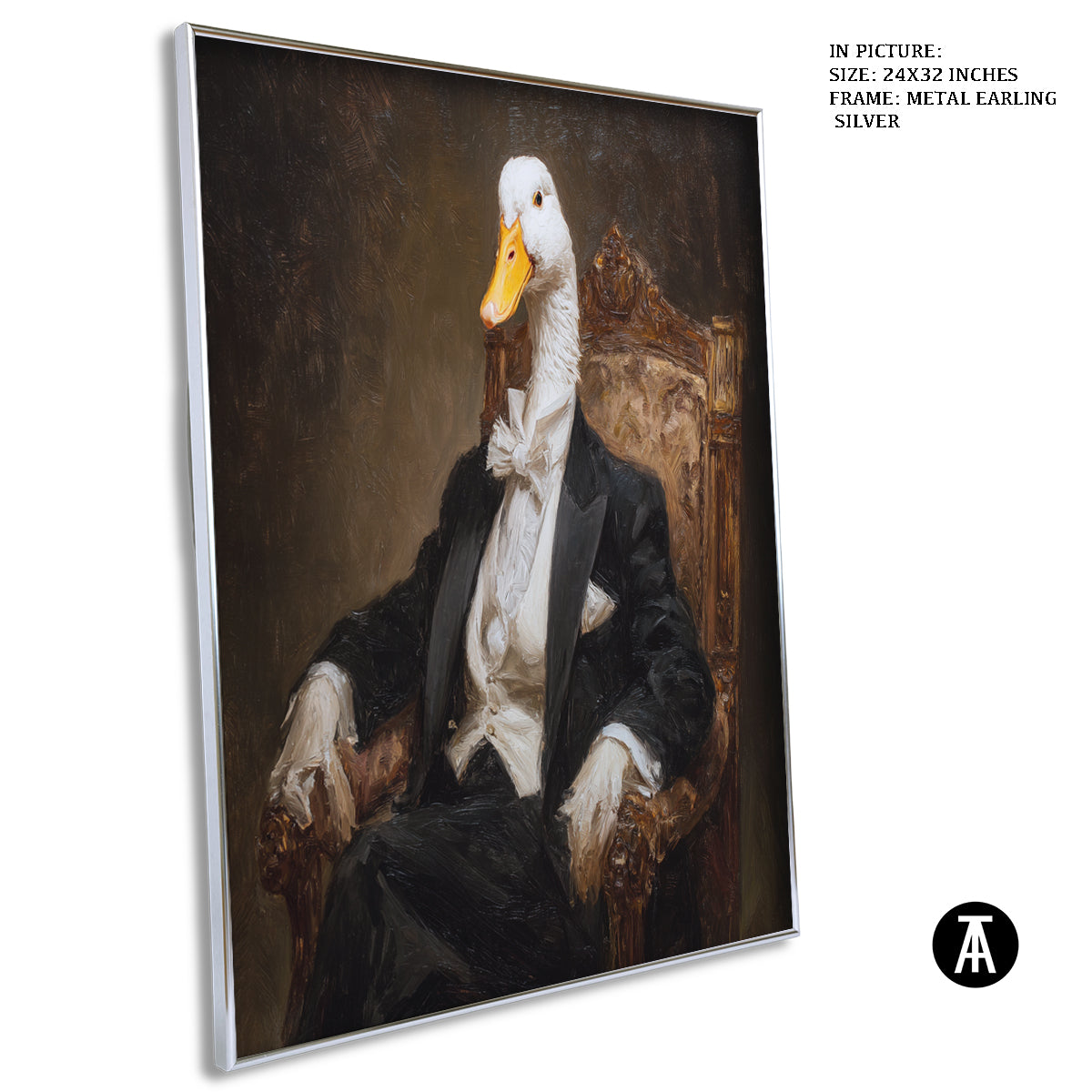 Artwork in Metal Earling Silver Frame