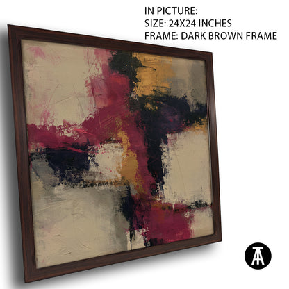 Artwork in Dark Brown Frame