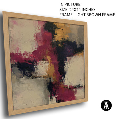 Artwork in Light Brown Frame