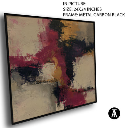 Artwork in Carbon Black Metal Frame