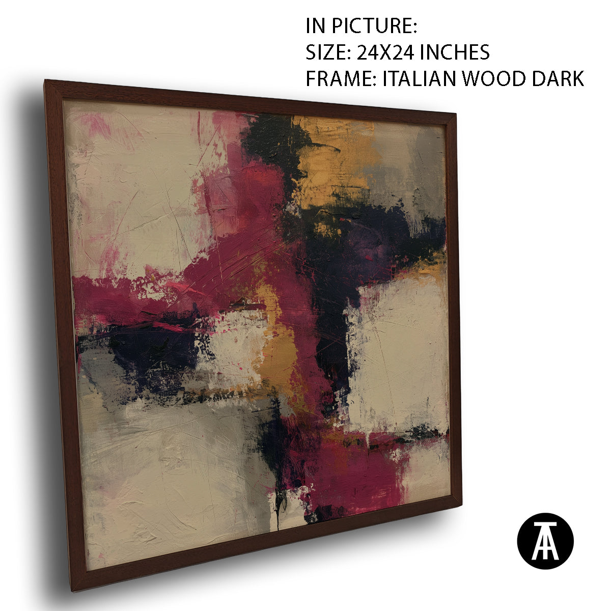 Artwork in Dark Wood Frame