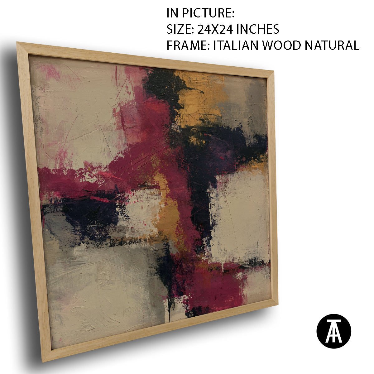 Artwork in Natural Wood Frame