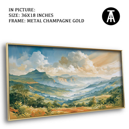 Artwork in Metal Champagne Gold Frame