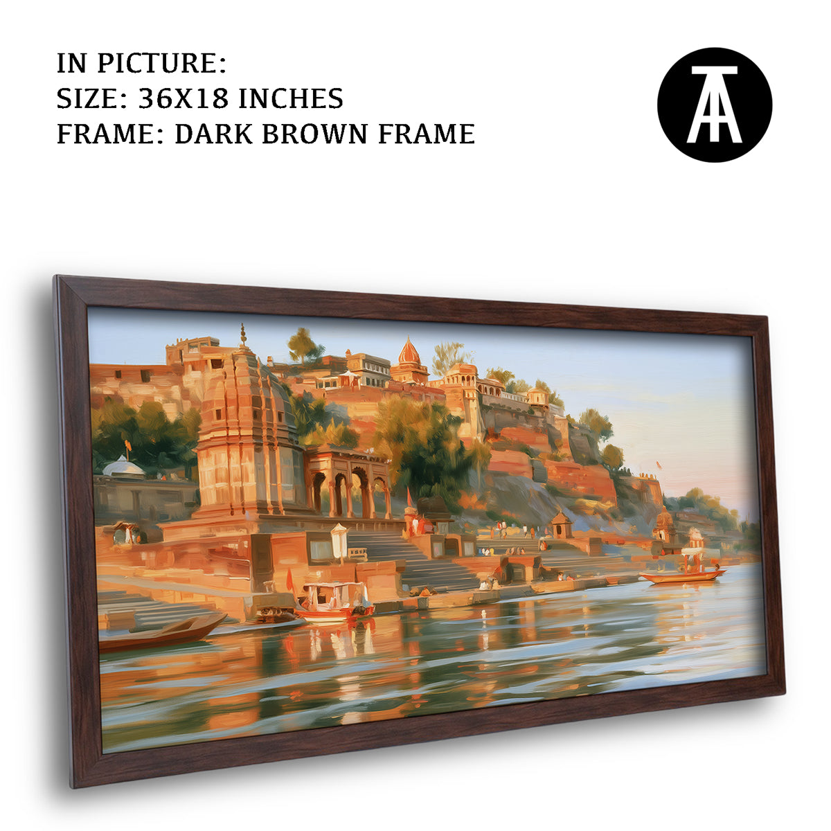 Artwork in Dark Brown Frame