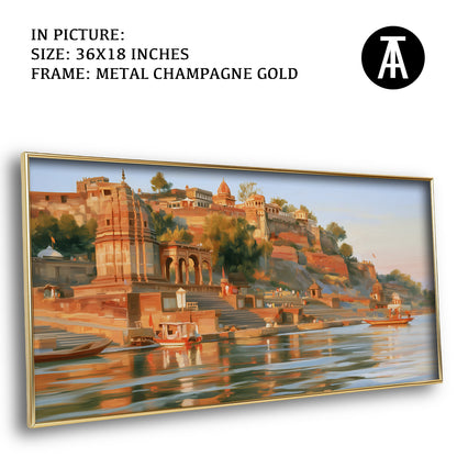 Artwork in Metal Champagne Gold Frame