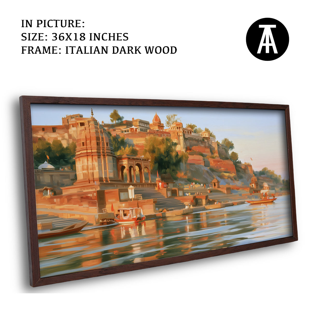 Artwork in Dark Wood Frame