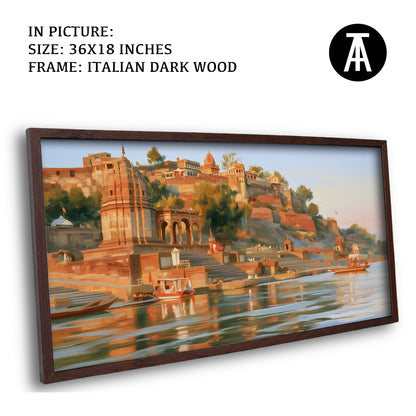 Artwork in Dark Wood Frame