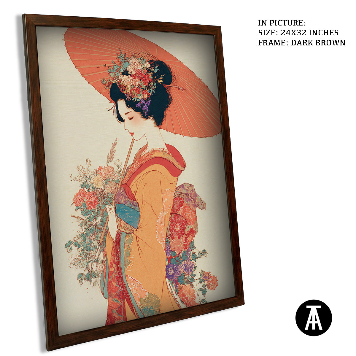 Artwork in Metal Champagne Gold Frame