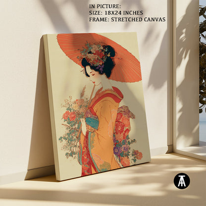 Artwork in Natural Wood Frame