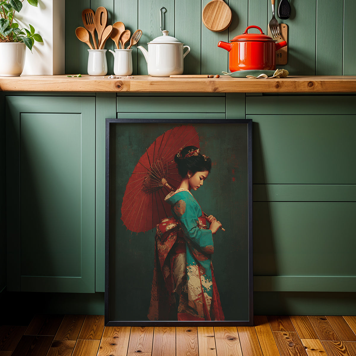 Japanese Artwork in a Lifestyle Setting